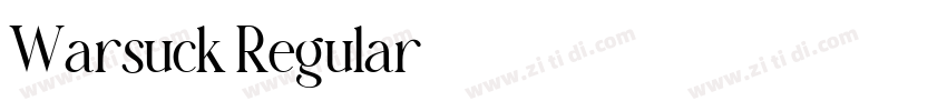 Warsuck Regular字体转换 Warsuck Regular字体转换